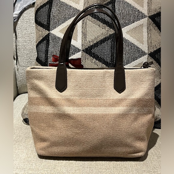 Coach Signature Stripe Wool Lunch Tote - Picture 4 of 16